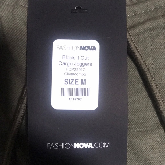 (SOLD) Block It Out Cargo Joggers - Olive/Combo - Picture 7 of 14